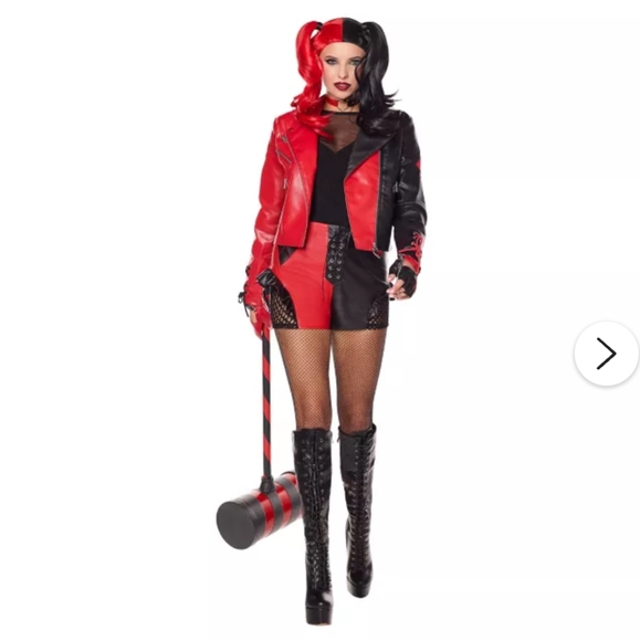 Harley Quinn Faux Leather Cosplay Jacket - Picture 1 of 16